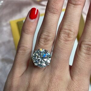 🔥10CT Certified Moissanite Brilliant Cut Wedding Ring Size 8